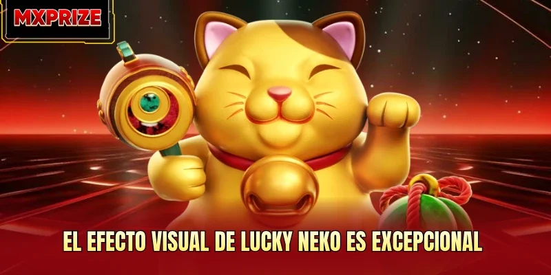 El símbolo del gato de la suerte en Lucky Neko El símbolo del gato de la suerte en Lucky Neko