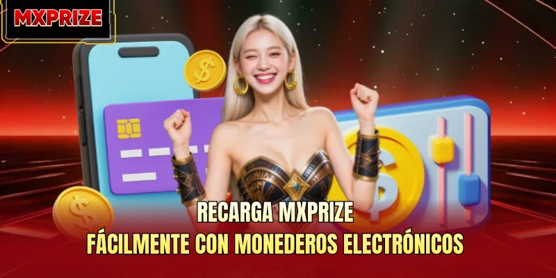 Recarga MXPRIZE fácilmente con monederos electrónicos